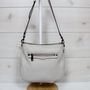 Rebecca Minkoff Grey Taupe Small Regan Leather Feed Bag